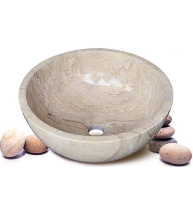 Chậu lavabo đặt bàn đá Marble tự nhiên Kanly MAR11I 