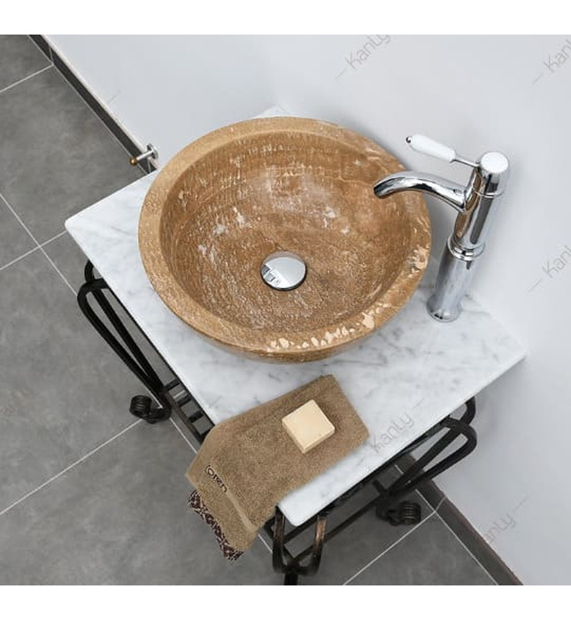 Chậu lavabo đặt bàn đá tự nhiên Kanly ONY19I 