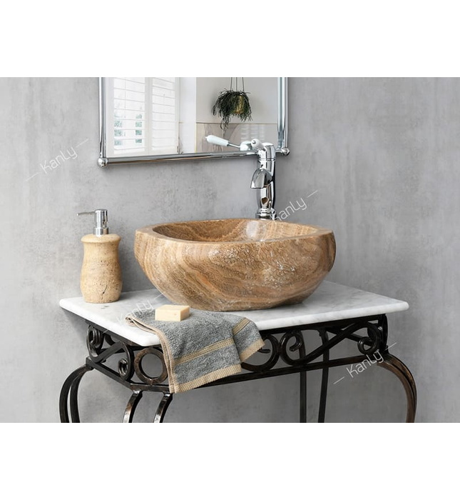 Chậu lavabo đặt bàn đá tự nhiên Kanly ONY59I 