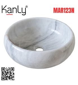 Chậu lavabo đặt bàn đá tự nhiên Kanly MAR123N 