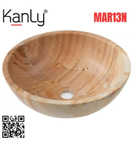Chậu lavabo đặt bàn đá tự nhiên Kanly MAR13N 