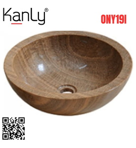 Chậu lavabo đặt bàn đá tự nhiên Kanly ONY19I 