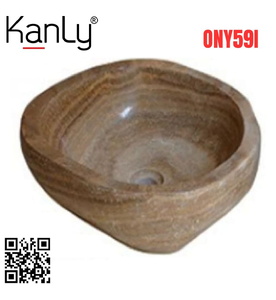 Chậu lavabo đặt bàn đá tự nhiên Kanly ONY59I 