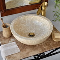 Chậu lavabo đặt bàn đá Marble tự nhiên Kanly MAR11I 