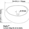 Chậu Rửa Mặt Đặt Bàn Đá Cuội Kanly MAR15i 