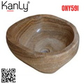 Chậu lavabo đặt bàn đá tự nhiên Kanly ONY59I 