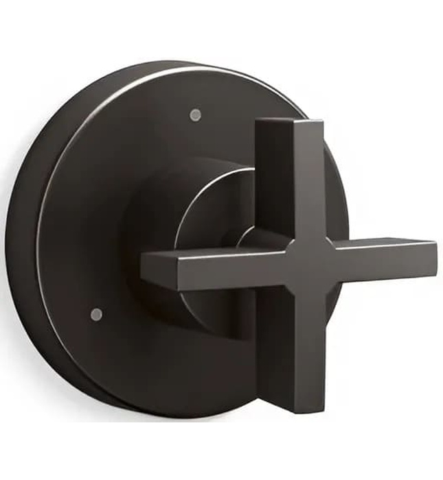 Mặt nạ chuyển đổi hướng dòng nước sen tắm xanh đen Kallista P24483-CR-GN