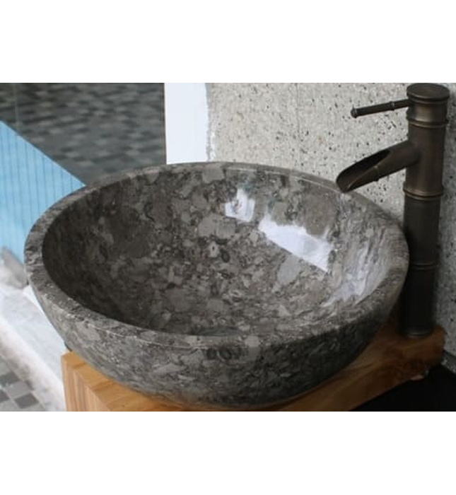 Chậu lavabo đặt bàn đá Marble tự nhiên Kanly MAR14I 