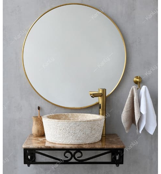 Chậu lavabo đặt bàn đá Marble tự nhiên Kanly MAR7E1I 