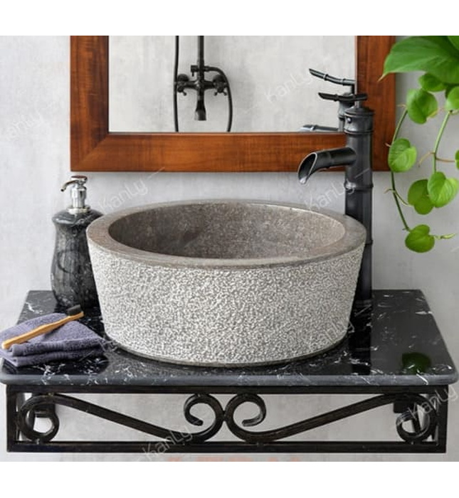 Chậu lavabo đặt bàn đá Marble tự nhiên Kanly MAR7E4I 