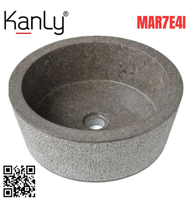 Chậu lavabo đặt bàn đá Marble tự nhiên Kanly MAR7E4I 