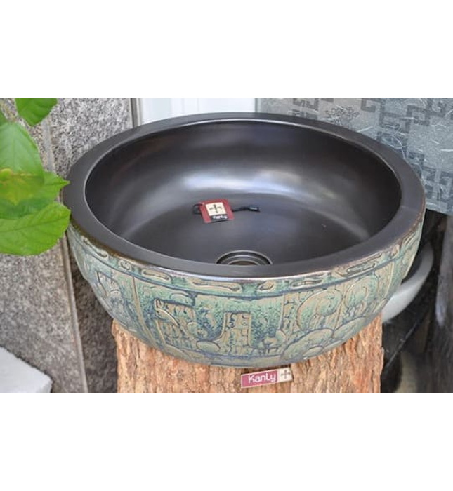 Chậu lavabo đặt bàn sứ mỹ thuật Kanly SU014 