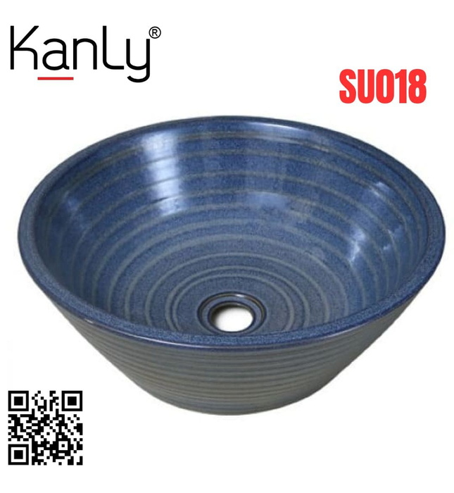 Chậu lavabo đặt bàn sứ mỹ thuật Kanly SU018 