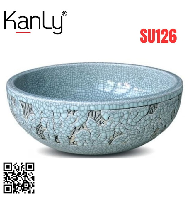 Chậu lavabo đặt bàn sứ mỹ thuật Kanly SU126 