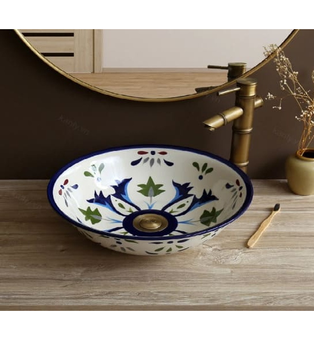 Chậu lavabo đặt bàn sứ mỹ thuật Kanly SU401 