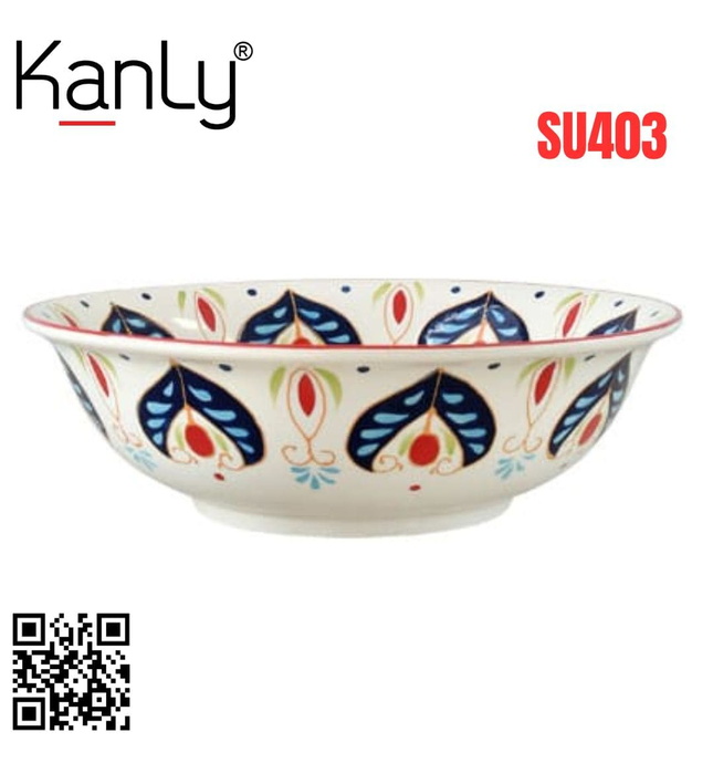 Chậu lavabo đặt bàn sứ mỹ thuật Kanly SU405