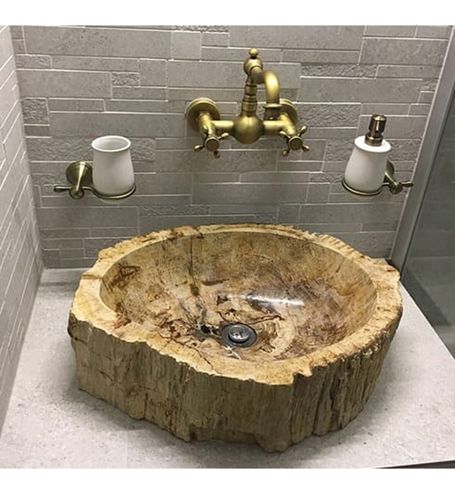 Chậu lavabo đặt bàn gỗ hóa thạch Kanly WDM04i 