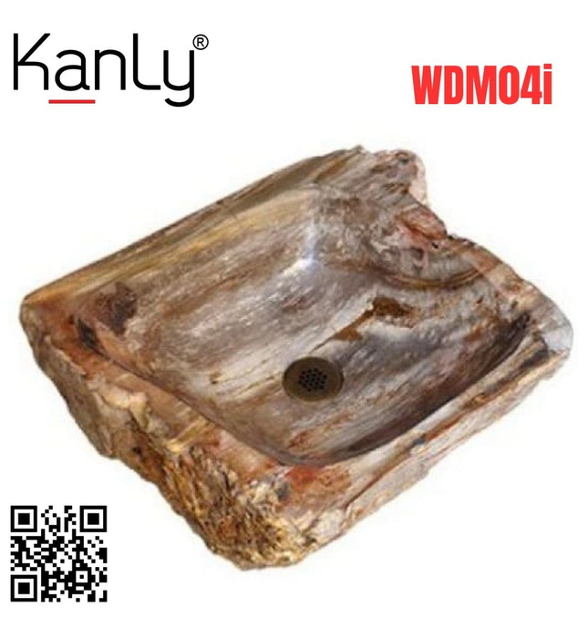 Chậu lavabo đặt bàn gỗ hóa thạch Kanly WDM04i 