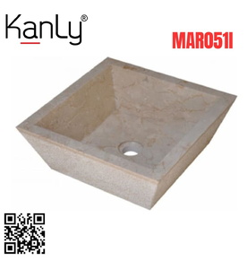 Chậu lavabo đặt bàn đá Marble tự nhiên Kanly MAR051I 