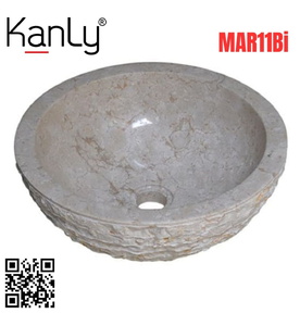 Chậu lavabo đặt bàn đá Marble tự nhiên Kanly MAR11Bi