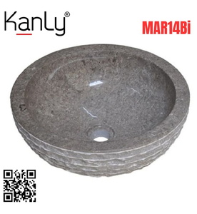Chậu lavabo đặt bàn đá Marble tự nhiên Kanly MAR14Bi