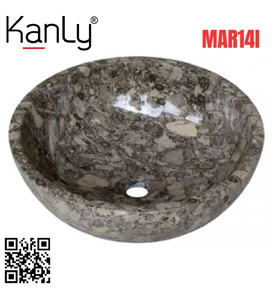 Chậu lavabo đặt bàn đá Marble tự nhiên Kanly MAR14I 