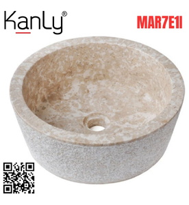 Chậu lavabo đặt bàn đá Marble tự nhiên Kanly MAR7E1I 