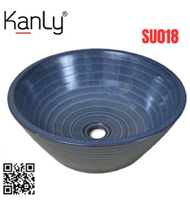 Chậu lavabo đặt bàn sứ mỹ thuật Kanly SU018 