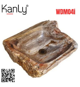 Chậu lavabo đặt bàn gỗ hóa thạch Kanly WDM04i 