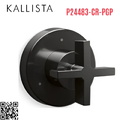 Mặt nạ chuyển đổi hướng dòng nước sen tắm đen Kallista P24483-CR-PGP