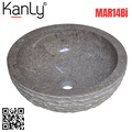 Chậu lavabo đặt bàn đá Marble tự nhiên Kanly MAR14Bi