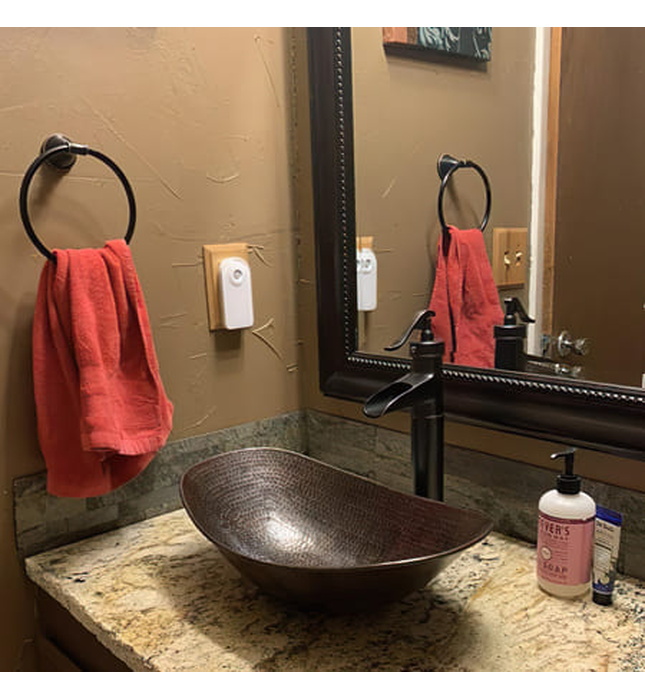 Chậu lavabo đặt bàn đồng đỏ Kanly RSC046V