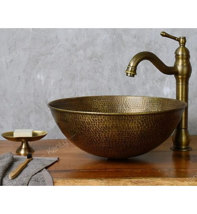 Chậu lavabo đặt bàn đồng Kanly RSC202V 