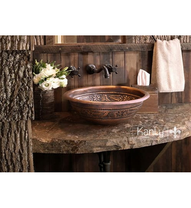 Chậu lavabo đặt bàn đồng thau Kanly RSC304