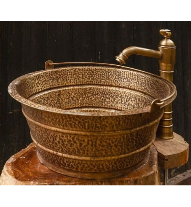 Chậu lavabo đặt bàn đồng có quai xách Kanly RSC411V 