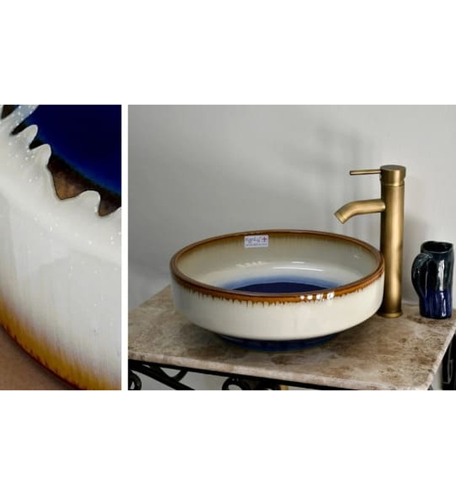 Chậu lavabo đặt bàn sứ mỹ thuật Kanly SU312 