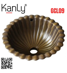 Chậu lavabo đặt bàn đồng thau Kanly GCL09 