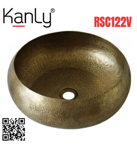 Chậu lavabo đặt bàn đồng đỏ Kanly RSC122V 
