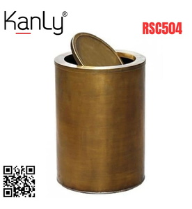 Thùng Đựng Rác Bằng Đồng Nắp Lật Kanly RSC504 