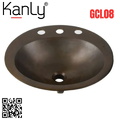 Chậu lavabo đặt bàn đồng thau phong cách cổ Kanly GCL08 