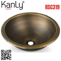 Chậu lavabo đặt bàn đồng thau Kanly RSC319