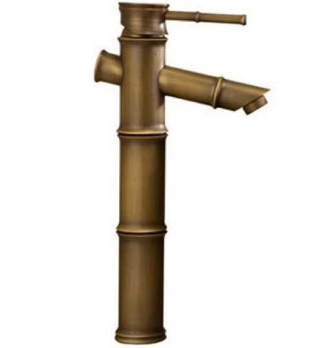 Vòi Lavabo Nóng Lạnh Bằng Đồng Hình Đốt Tre Kanly GCA02 