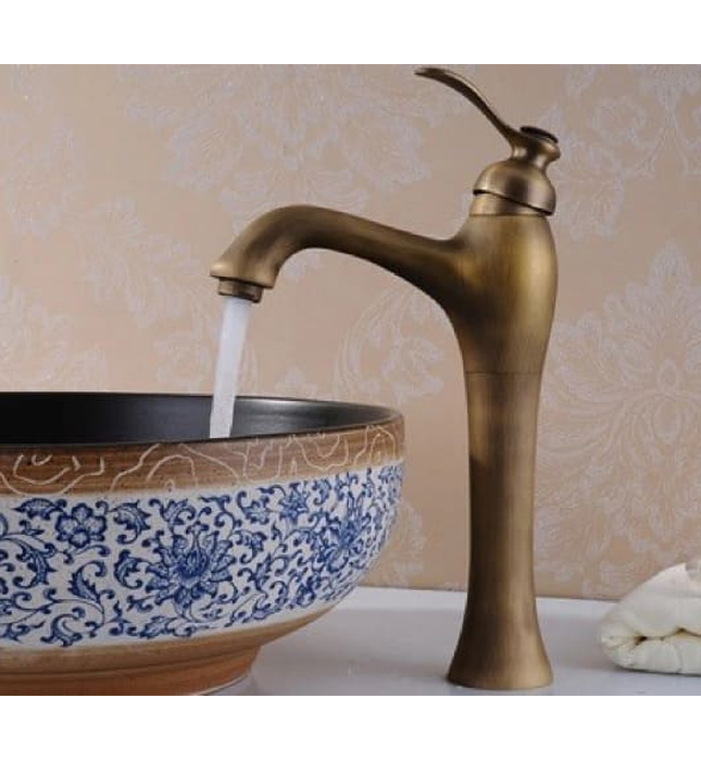 Vòi lavabo nóng lạnh bằng đồng cổ điển Kanly GCA04