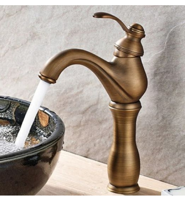 Vòi lavabo nóng lạnh bằng đồng cổ điển Kanly GCA09 