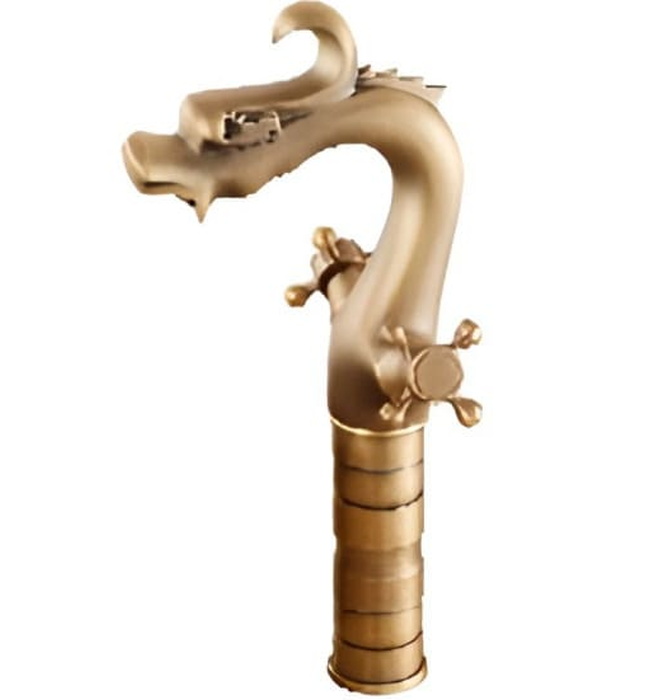 Vòi lavabo nóng lạnh bằng đồng cổ điển Kanly GCA10 