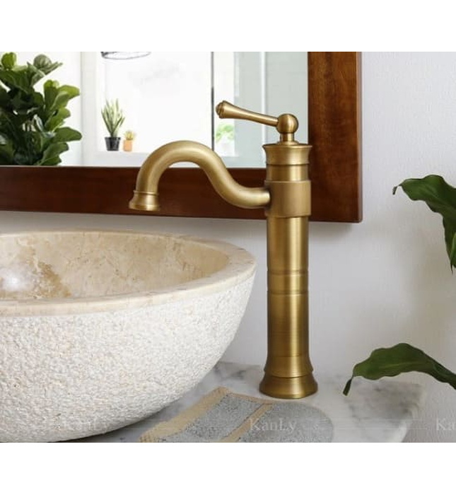 Vòi lavabo nóng lạnh bằng đồng cổ điển Kanly GCA16 