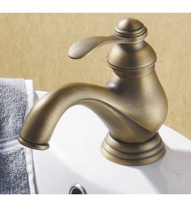 Vòi lavabo nóng lạnh bằng đồng cổ điển Kanly GCV01