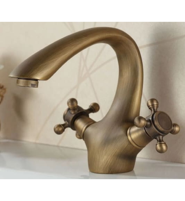 Vòi lavabo nóng lạnh bằng đồng cổ điển Kanly GCV07 