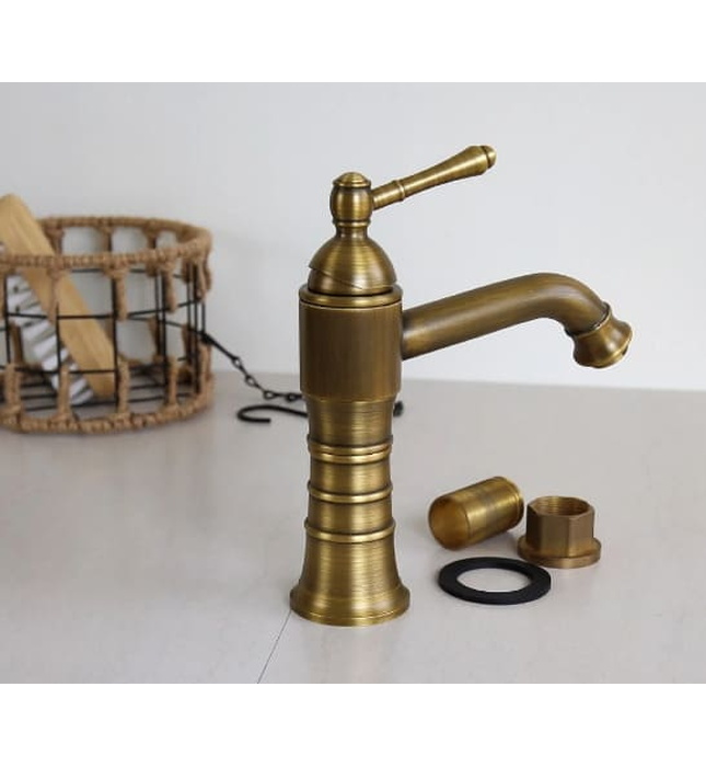 Vòi lavabo nóng lạnh bằng đồng cổ điển Kanly GCV13 