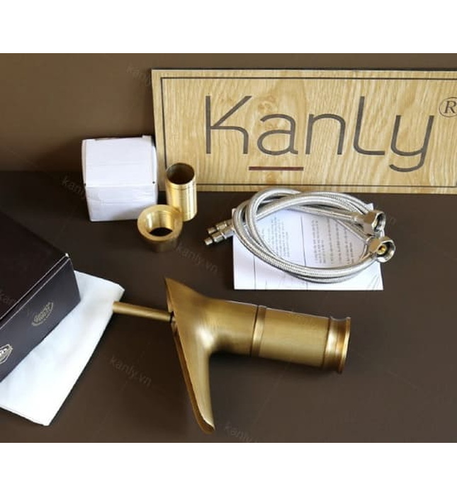 Vòi lavabo nóng lạnh bằng đồng cổ điển Kanly GCV17 